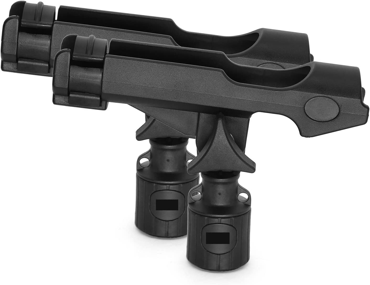 Angelboot-Rutenhalter, Angelrutenhalter, verstellbarer Angelrutenhalter für die meisten Kajak-Schienen, Kajak, aufblasbares Boot, Angelausrüstung, Zubehör (Farbe: 2 Stück, Größe: 0)
