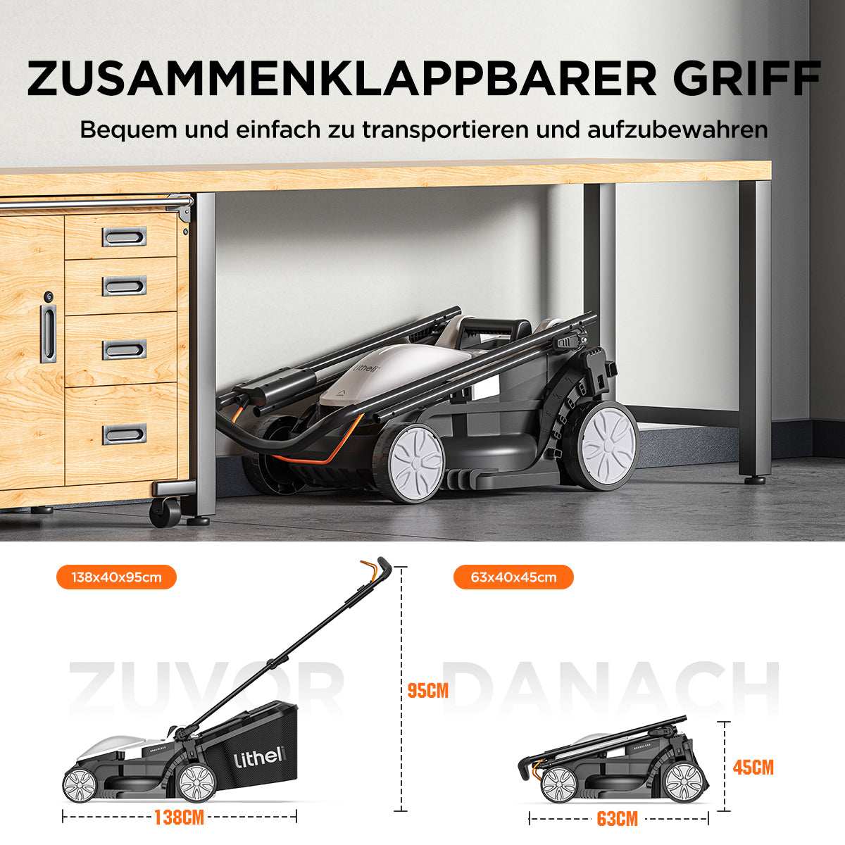 2025 U20 33 cm Borstelloze Grasmaaier (Zonder accu)