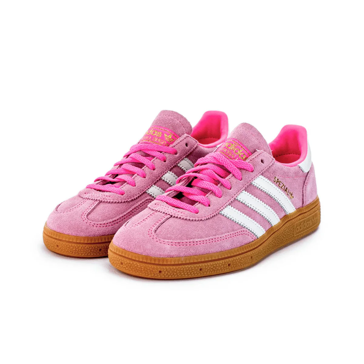Drie strepen Handball Spezial W JI2654 - roze-wit-gom