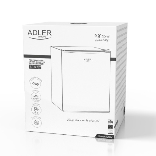 Lodówka podblatowa Mała chłodziarka 58L 63cm hotelowa biurowa na działkę