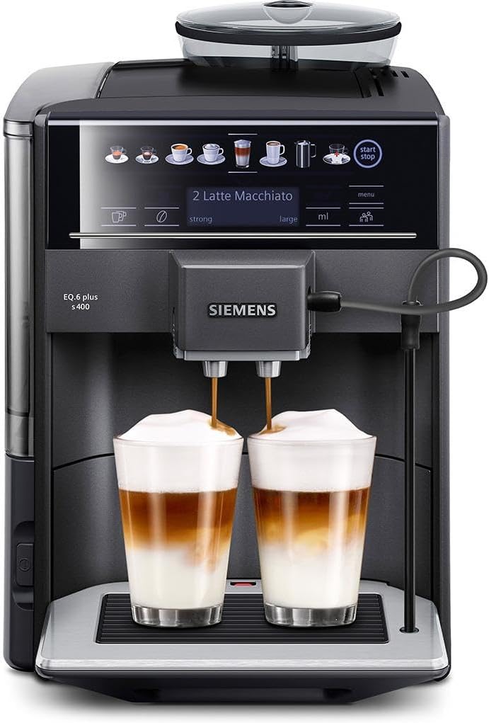 Siemens EQ6 Plus TE654319RW- Espressomachine - Antraciet, Schwarz