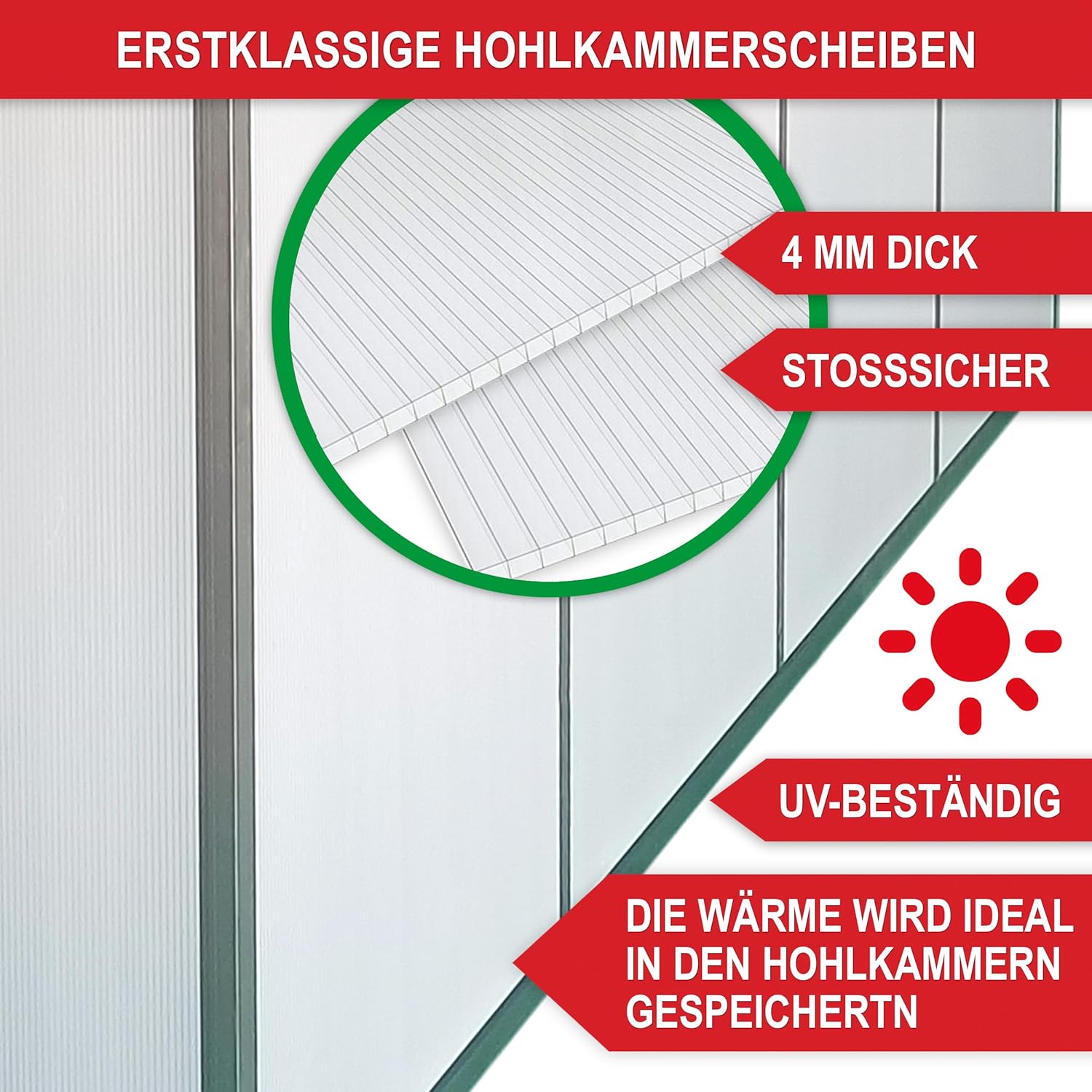 ONBEST stabiles Aluminium Gewächshaus mit Dachfenster – Garten Frühbeet ideal für die Anzucht von Tomaten Blumen – vielseitig nutzbar als Treibhaus, Tomatengewächshaus Pflanzenhaus (M)