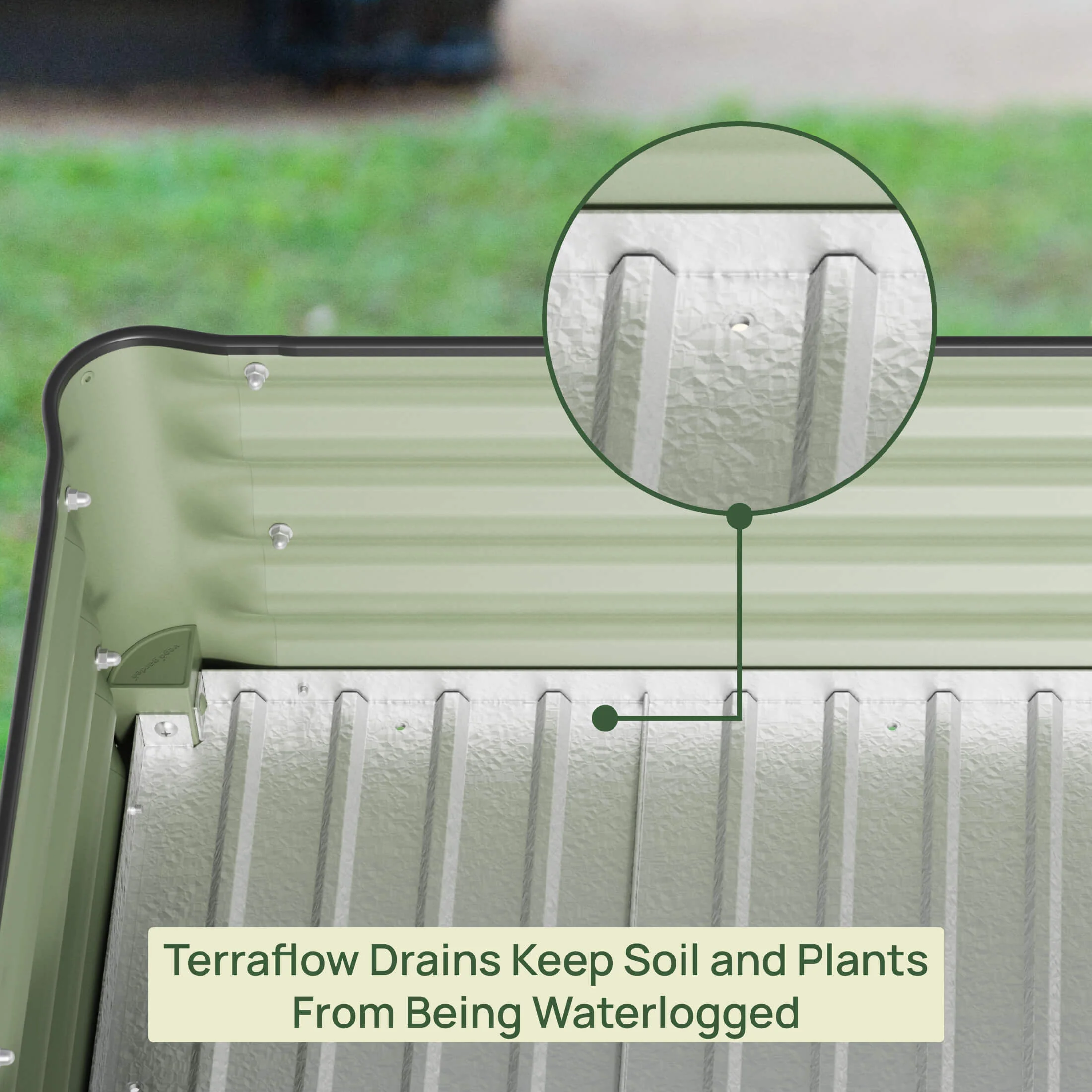 Verhoogde tuinbak �C V-serie 2' x 8'
