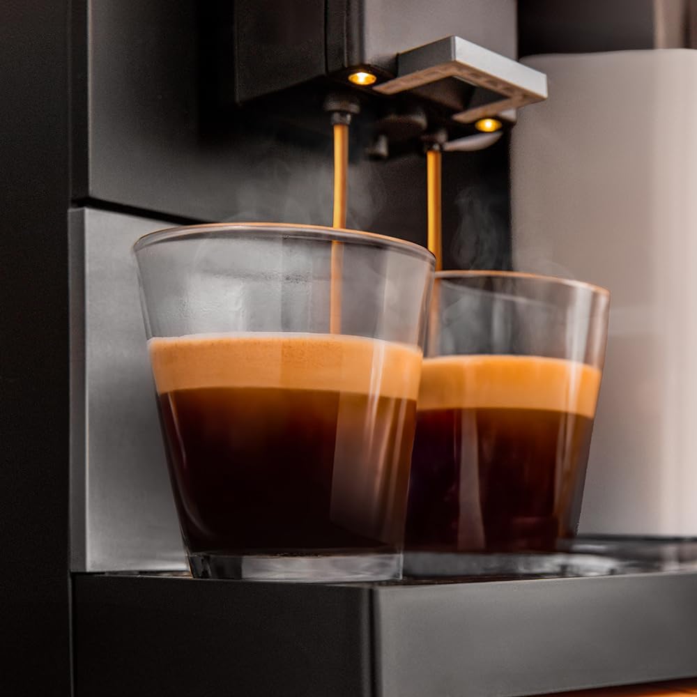 Cecotec Kompakte Superautomatische Kaffeemaschine mit Wifi Cremmaet Compactccino Connected Black Rose. 1350W, 19 Bar, TFT-Bildschirm und APP, Mahlwerk, Milchtank 400 ml und 1 Liter Wasser