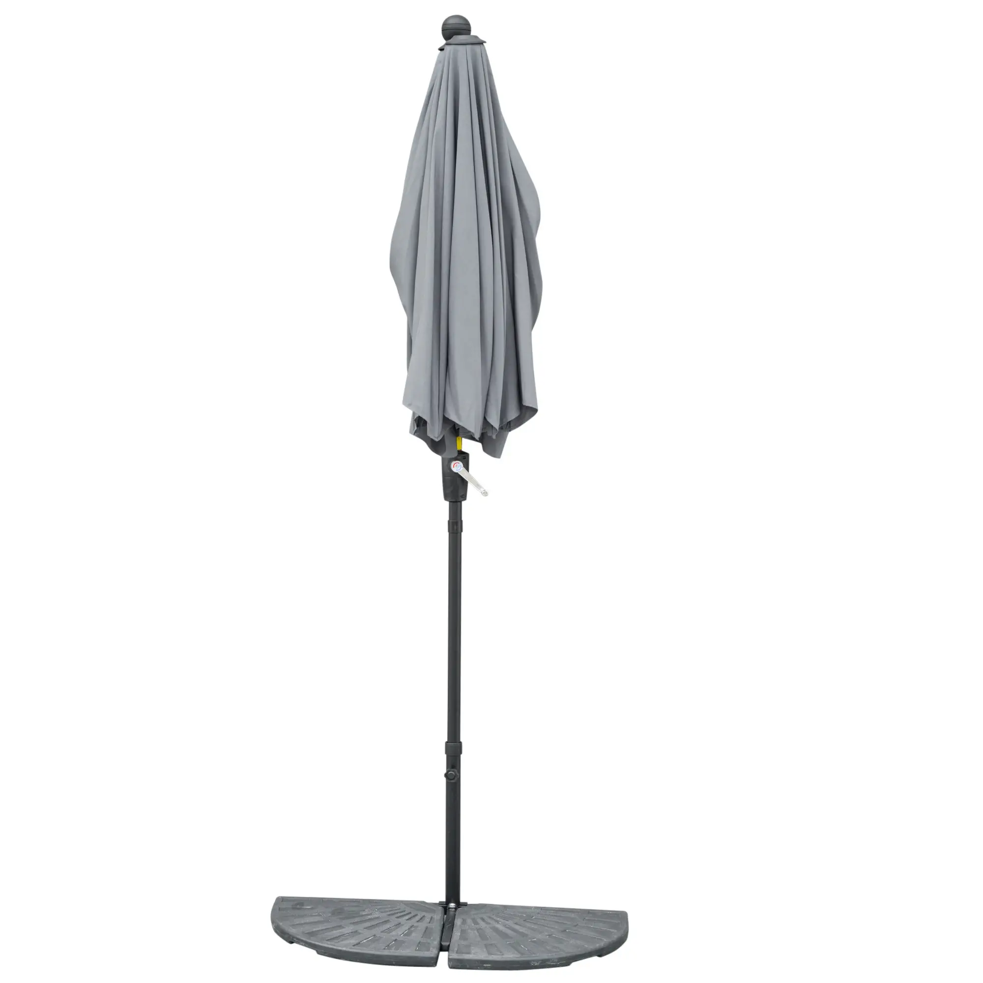 Outsunny Halfronde Parasol met Handslinger Ventilatie