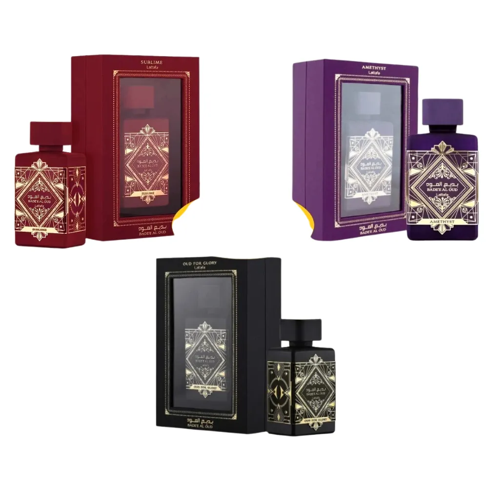 Badee Al Oud Bundle Pack �?Oud for Glory & Amethyst Sublime EDP 100ml by Lattafa