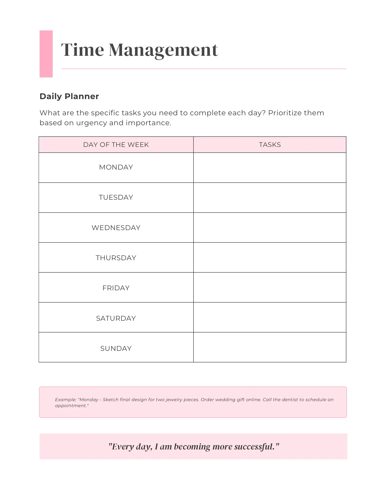 Side Hustle Planner