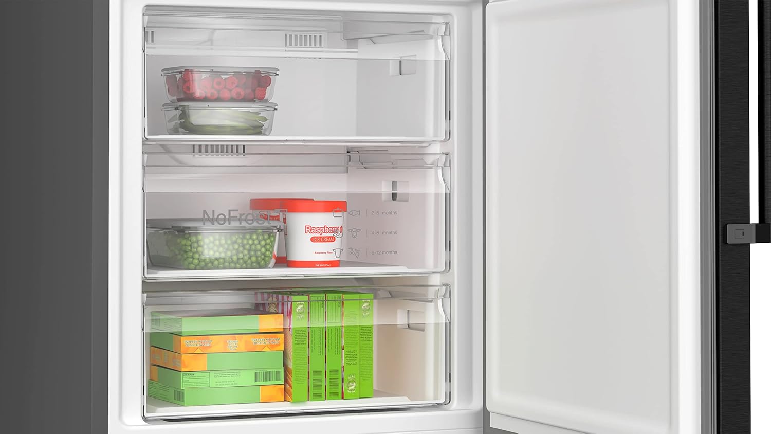 Bosch Réfrigérateur série 4 C inox, 440 l, acier inoxydable