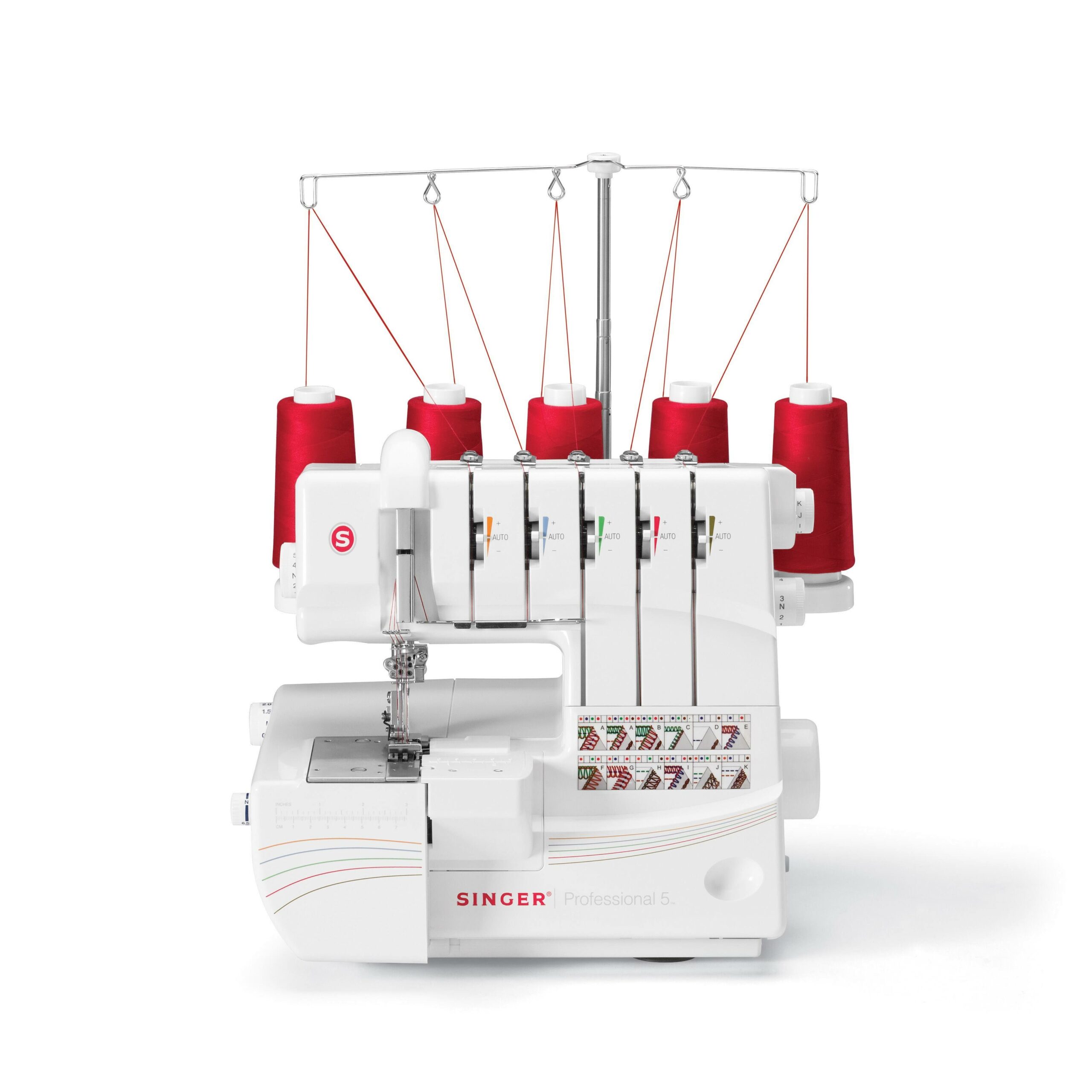 Singer Professional 5 Serger Sewing Machine, 2-5 Thread, 1300 SPM, Auto Tension, Differential Feed