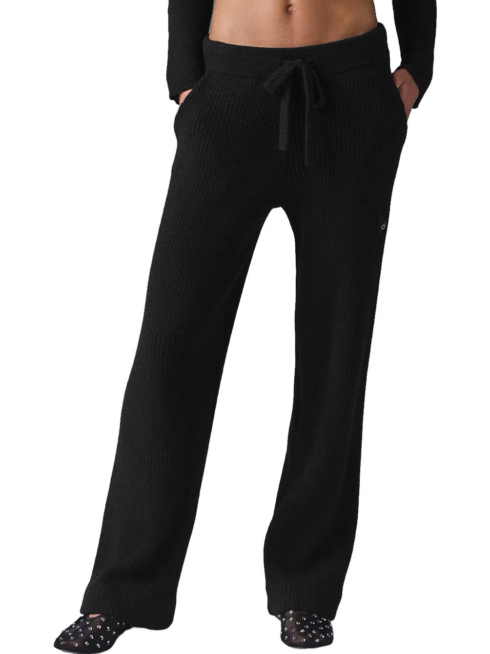 Alo Snuggle Up Sweater High-waist Wide Leg Pants Top