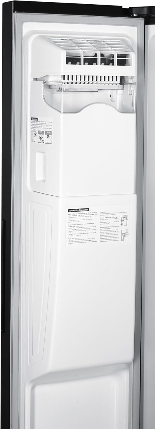 GEDTECH Réfrigérateur Américain GSBSA513DX Side by Side 513L - Distributeur d'eau et machine à glaçons automatique