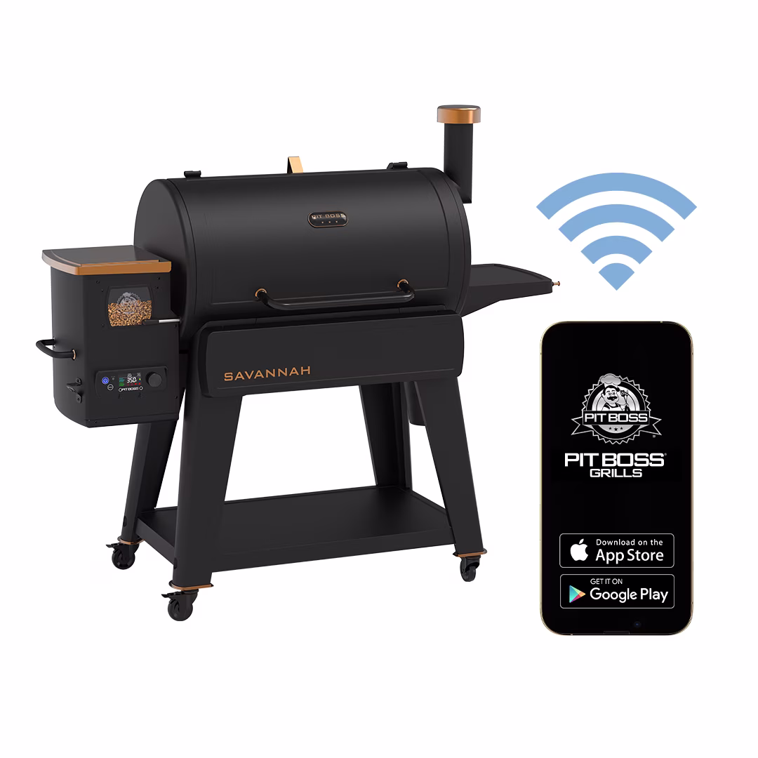 Pit Boss 1500 Connected Pellet Grill Savannah - Onyx Edition with Wi-Fi? - PB1500NXW
