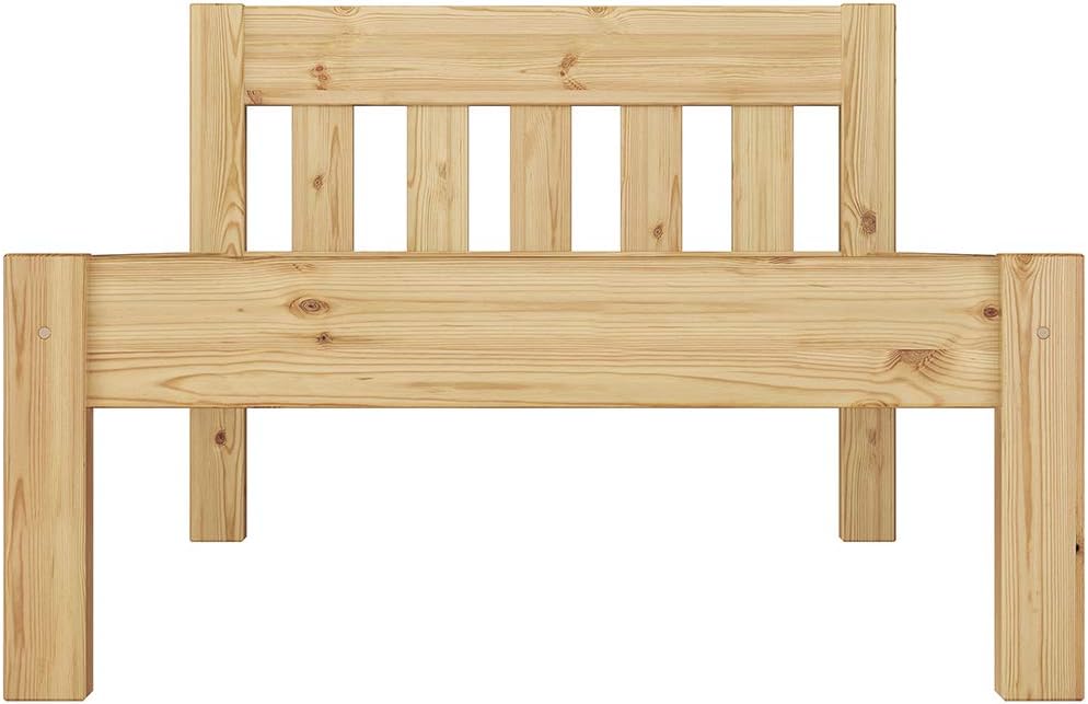 Erst-Holz®Massivholzbett Kiefer Natur 100x200 Einzelbett Futonbett Bettrahmen Rollrost 60.38-10