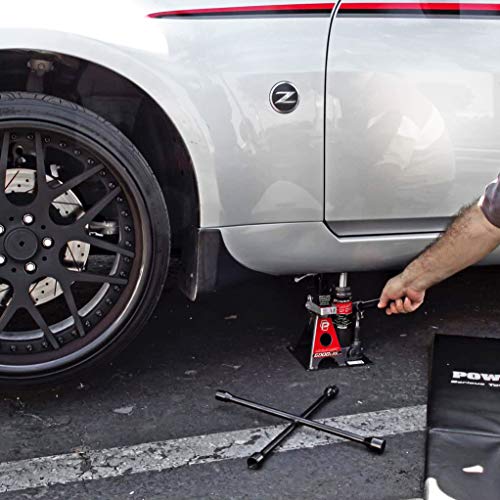 Powerbuilt 3 Ton, Bottle Jack and Jack Stands in One, 6000 Pound Capacity