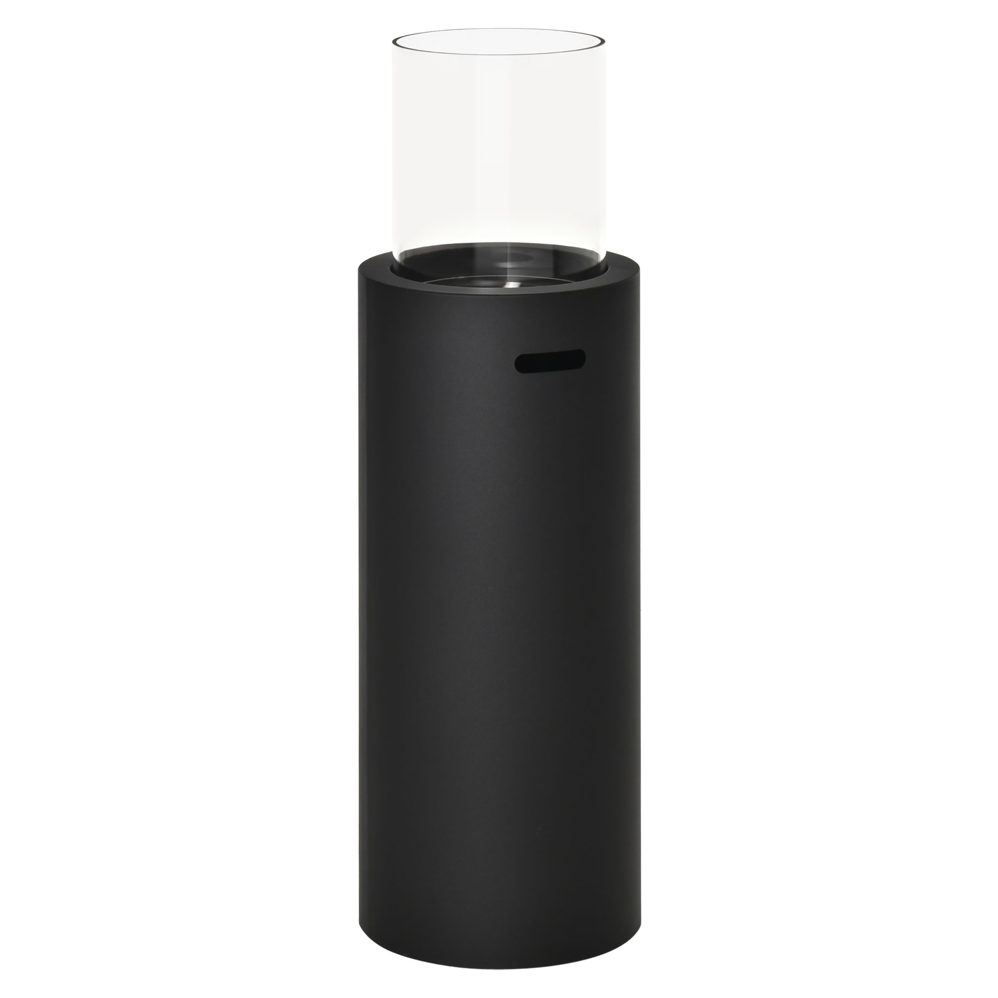 Ethanolkachel bio-ethanolbrander 0.4 L, 1 uur Brandduur 1000W no smoke staal gehard glas zwart 30 x 30 x 94 cm