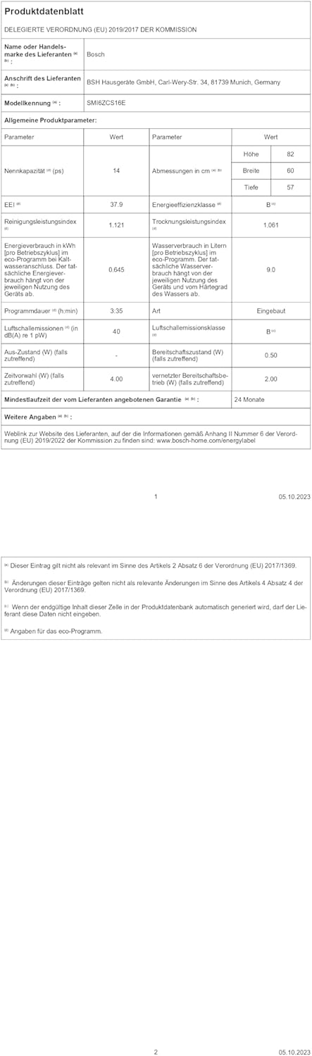Bosch SMV4ETX08E, Serie 4, Smarter Geschirrspüler Vollintegriert 60 cm, Besteckkorb, Spülmaschine mit Programmassistent, besonders Leise, Rackmatic, Automatische Türöffnung, InfoLight, AquaStop