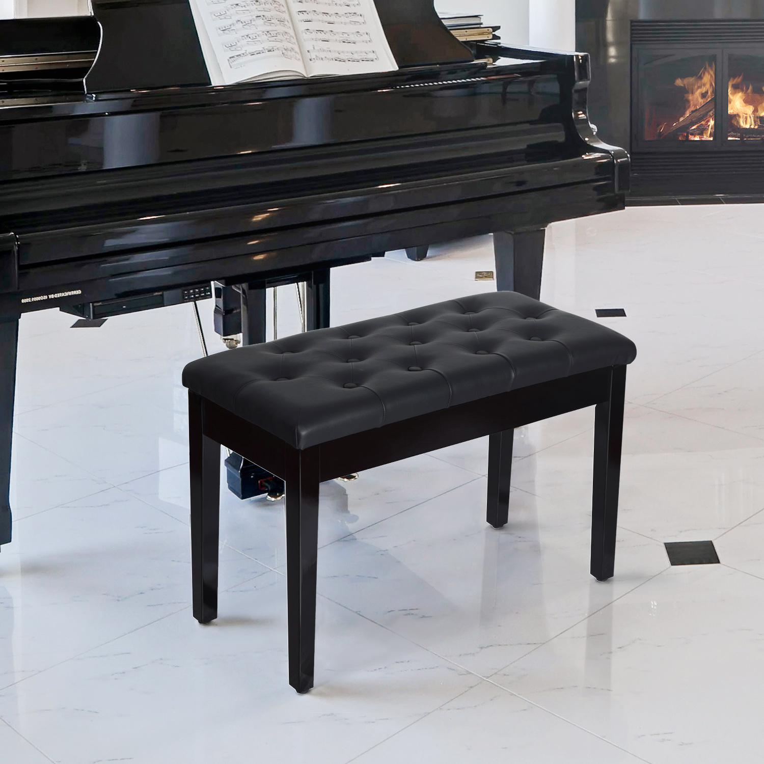 ? pianobank make-upkruk met opbergruimte pianokruk pianobank kruk (75 x 35 x 50 cm)