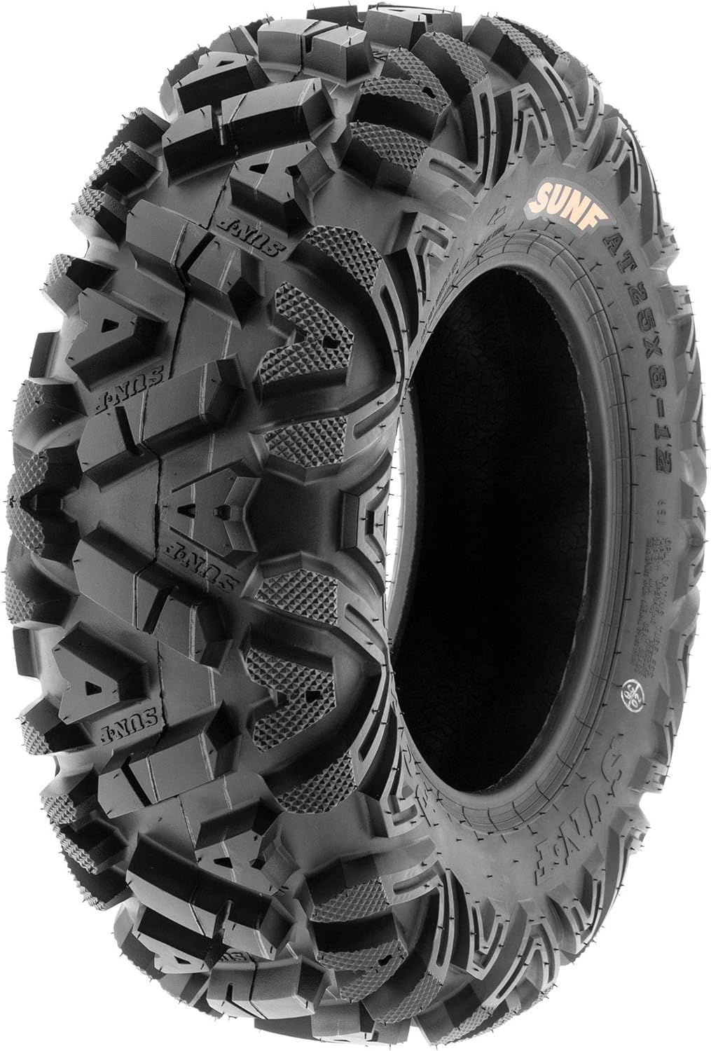 Set of 4 ATV UTV all-terrain Tires 25x8-12 Front & 25x10-12 Rear, 6 PR, Tubeless A033