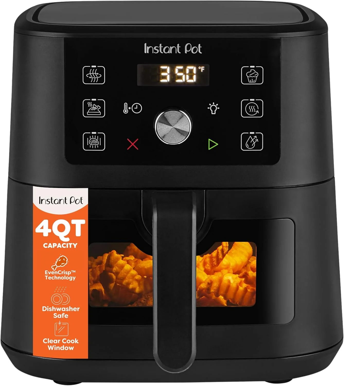 Instant Pot 10QT Air Fryer, 7-in-1 Functions with EvenCrisp Technology that Crisps, Broils