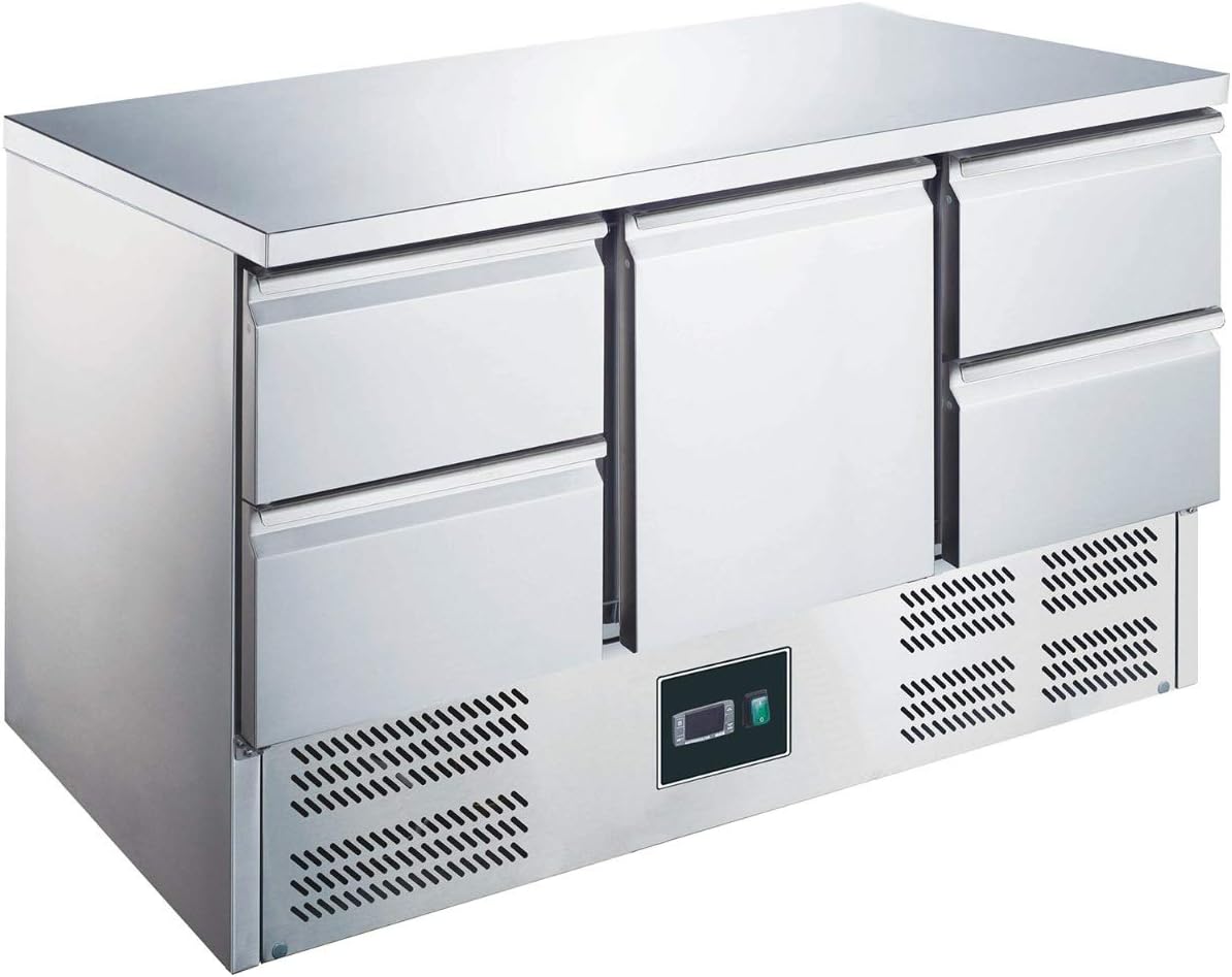 ZORRO Kühltisch ZS 903 4D | 1 Tür / 4 Schubladen | 1365x700mm | 1/1 GN