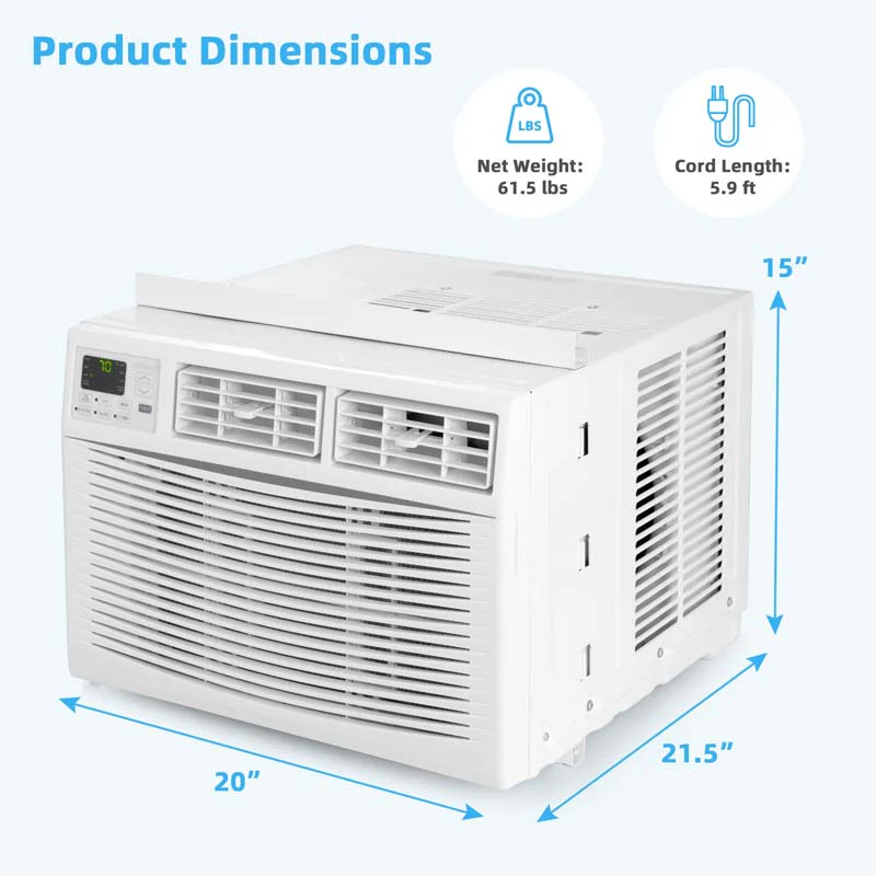 10000 Btu Quiet Window Air Conditioner With Remote Amp Eco Mode Energy Star Certified 3 In 1 Window Ac Unit With Dehumidifier