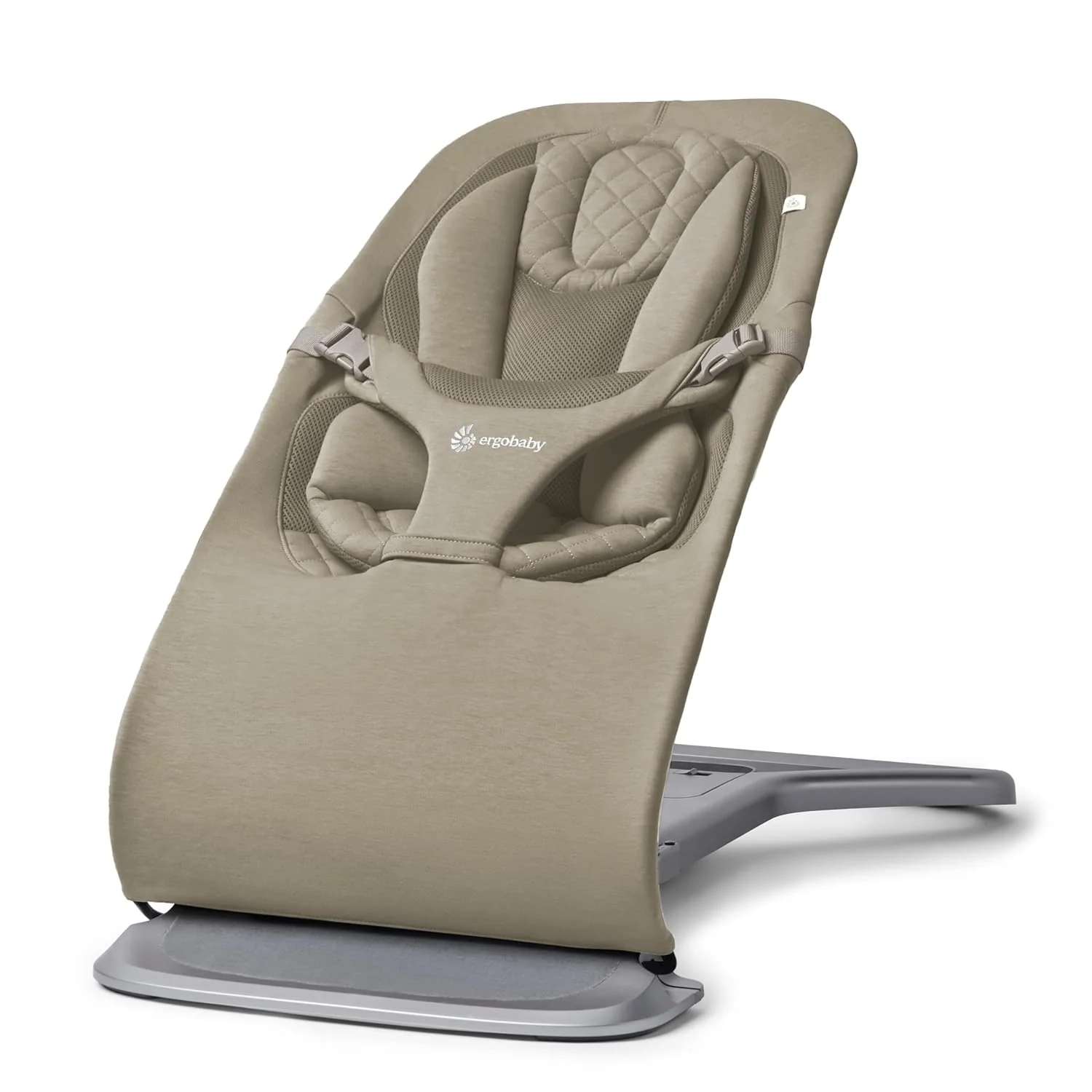Ergobaby 3-in-1 Evolve Bouncer, Ergonomische wipstoel voor baby's vanaf de geboorte tot peuters, Babyschommel met zitverkleiner voor pasgeborenen (2,5 kg - 13,2 kg), Cream