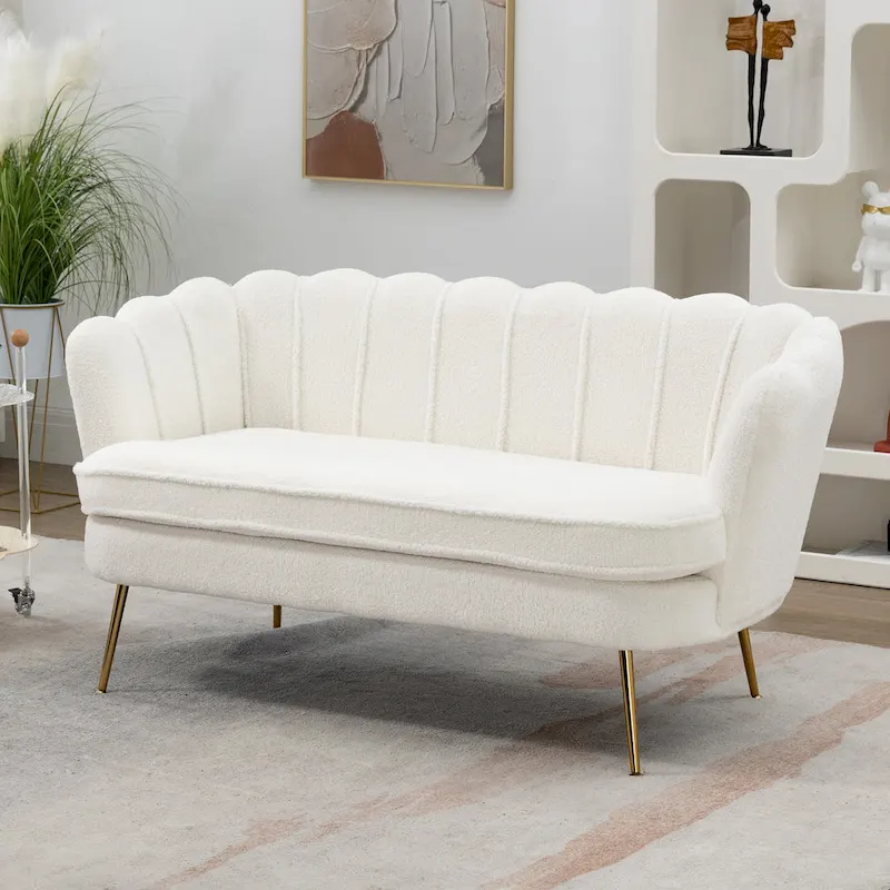 59W Mid-century Modern Tufted Loveseat Upholstered Sofa