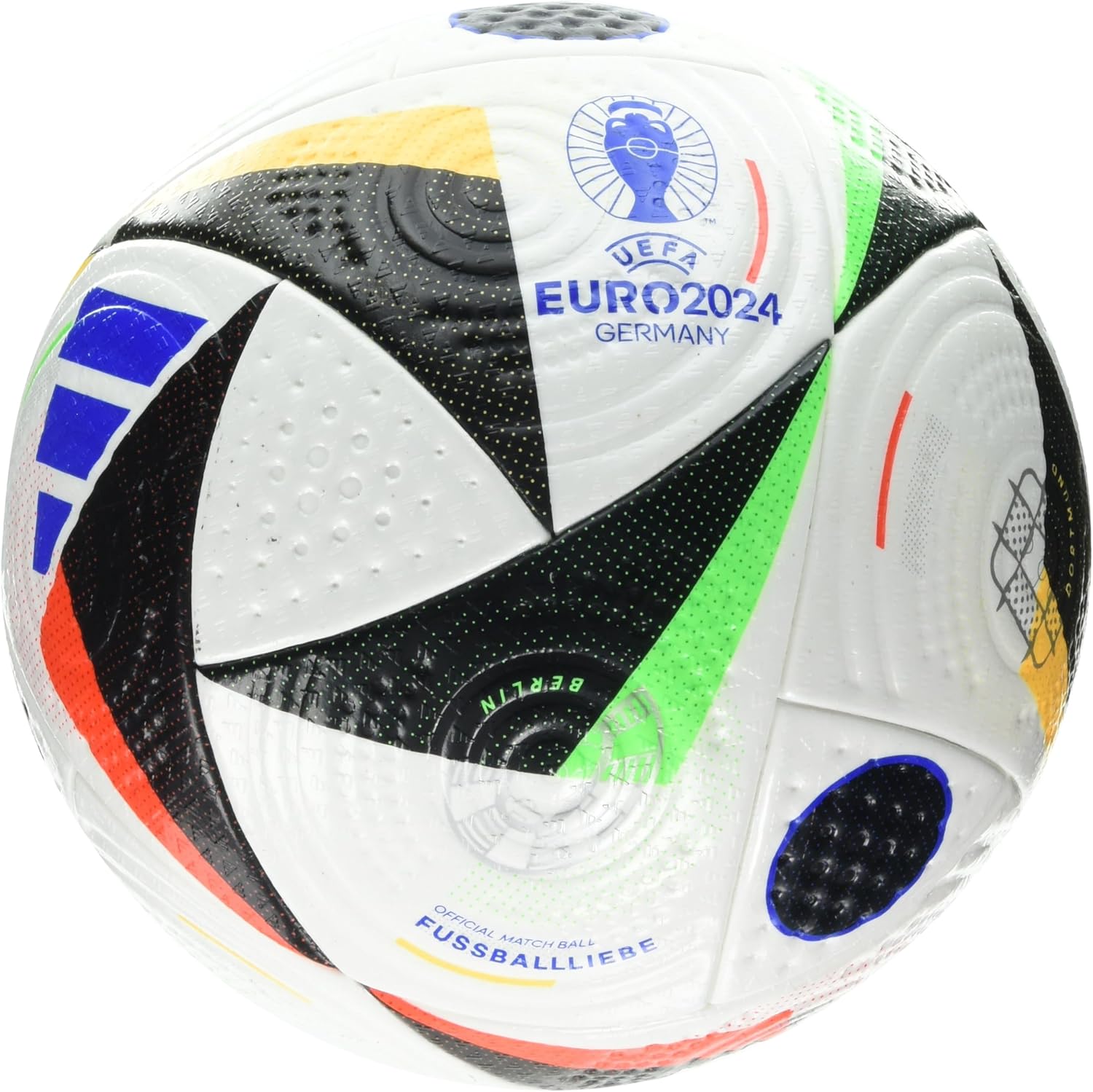 adidas Euro 24 Pro Match Ball – Hergestellt aus hochwertigen Materialien, Präzision und Genauigkeit, zur Feier der Europameisterschaft, Winterball erhältlich