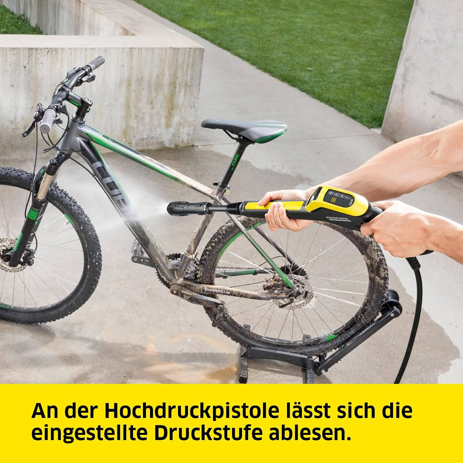 Kärcher Hochdruckreiniger K 4 Power Control: Clevere App-Unterstützung + Kärcher Hochdruckreiniger-Strahlrohr eco!Booster 130, 50 % höhere Reinigungsleistung im Vergleich zum Flachstrahl, spart Wasser