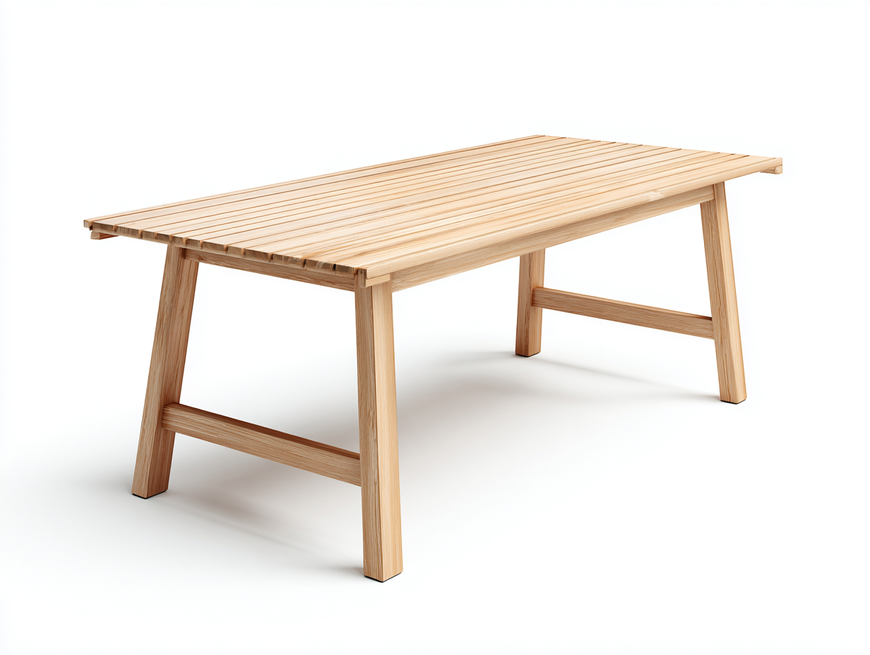 Gartentisch Massivholz 180x80x75 cm - Naturholz - Geeignet für Garten Terrasse - Modernes Design