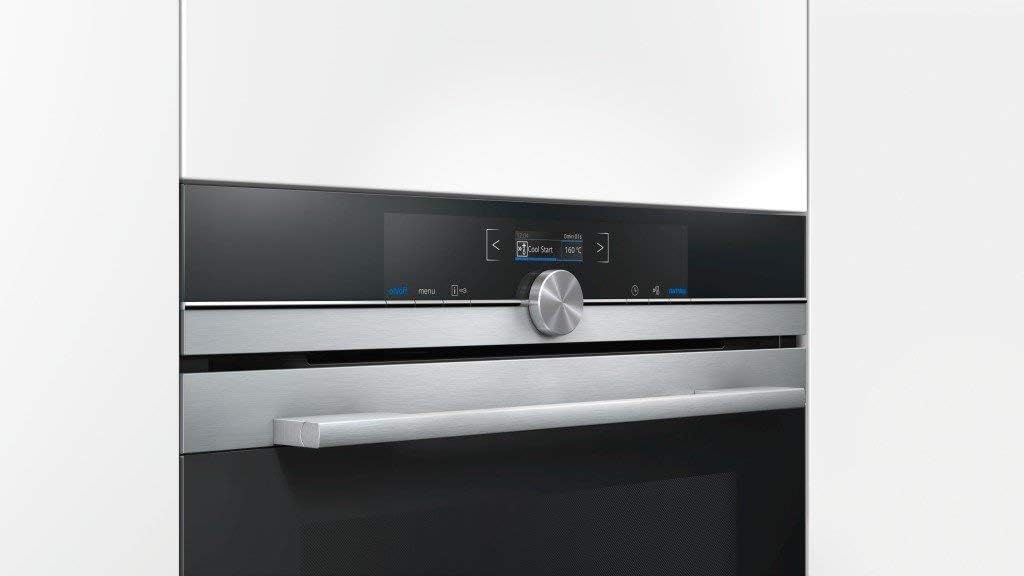 Siemens HB578GBS3, iQ500, Einbau-Backofen 60 x 60 cm, activeClean Pyrolyse Selbstreinung, TFT-Display, 3D Heißluft, Schnellaufheizung, cookControl40 Automatikprogramme, softMove, Edelstahl