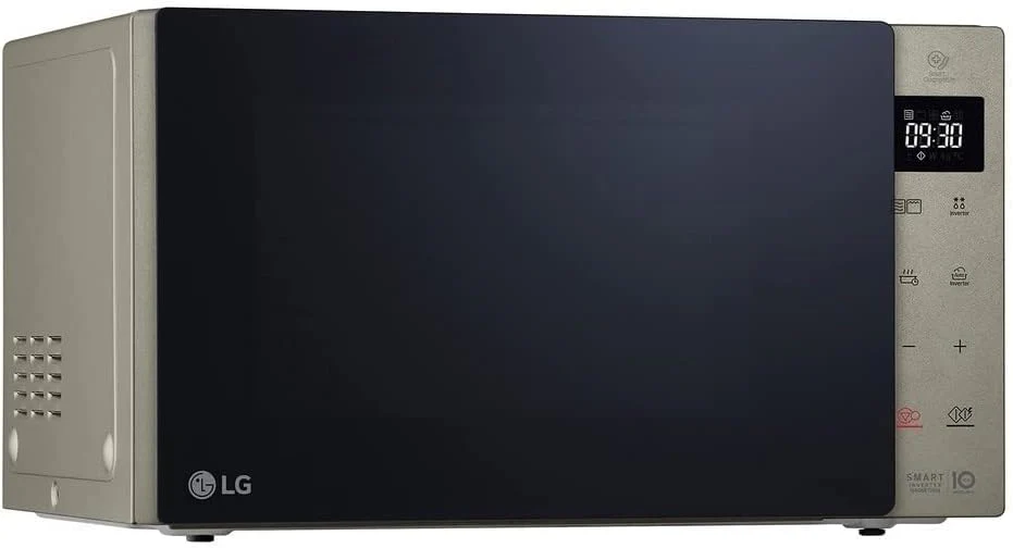 LG MH6535GIS Magnetron met invertertechnologie en kwartsgrill, 25 liter inhoud, 1000 W, automatische programma's, instelbare vermogensniveaus voor optimaal koken en EasyClean-functie, Zwart