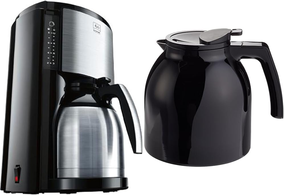 Melitta Look Therm Selection - Filterkaffeemaschine - mit Thermokanne - 10 Tassen - Schwarz (M 661 BK SST)
