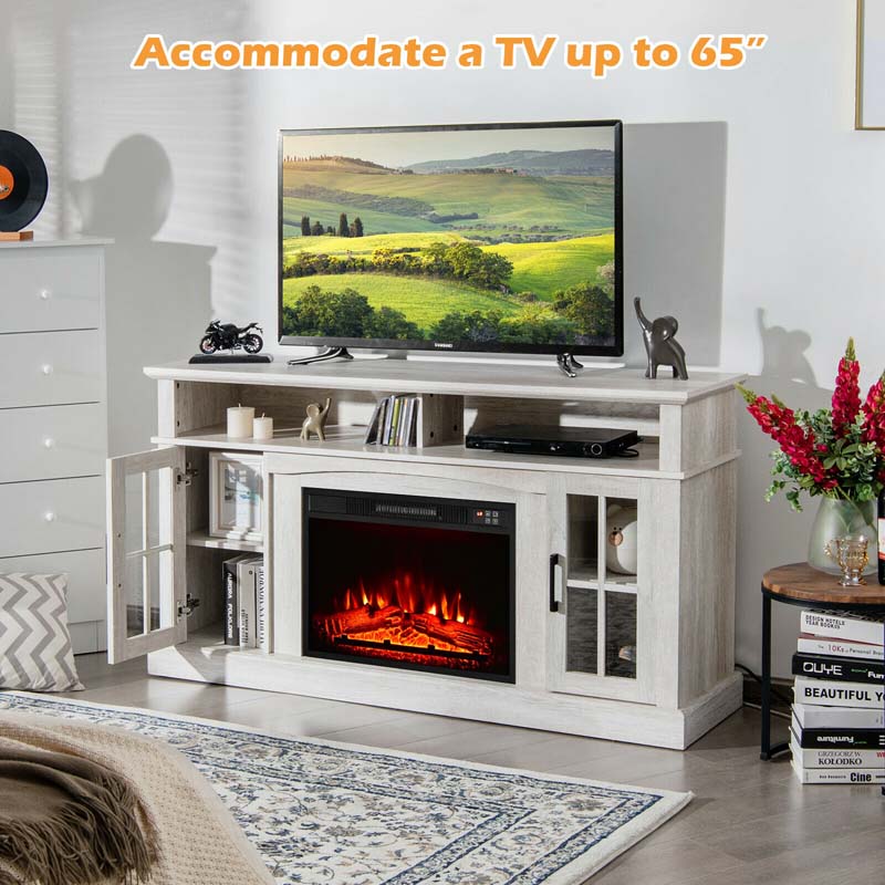 Eletriclife Fireplace TV Stand with 1400W Electric Fireplace