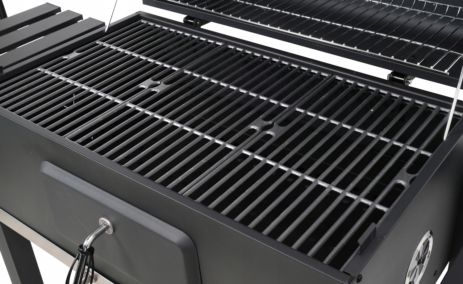 DUŻY GRILL WĘGLOWY XXL REGULOWANY ŻELIWNY RUSZT 78x42,5mm 3 PÓŁKI LUND