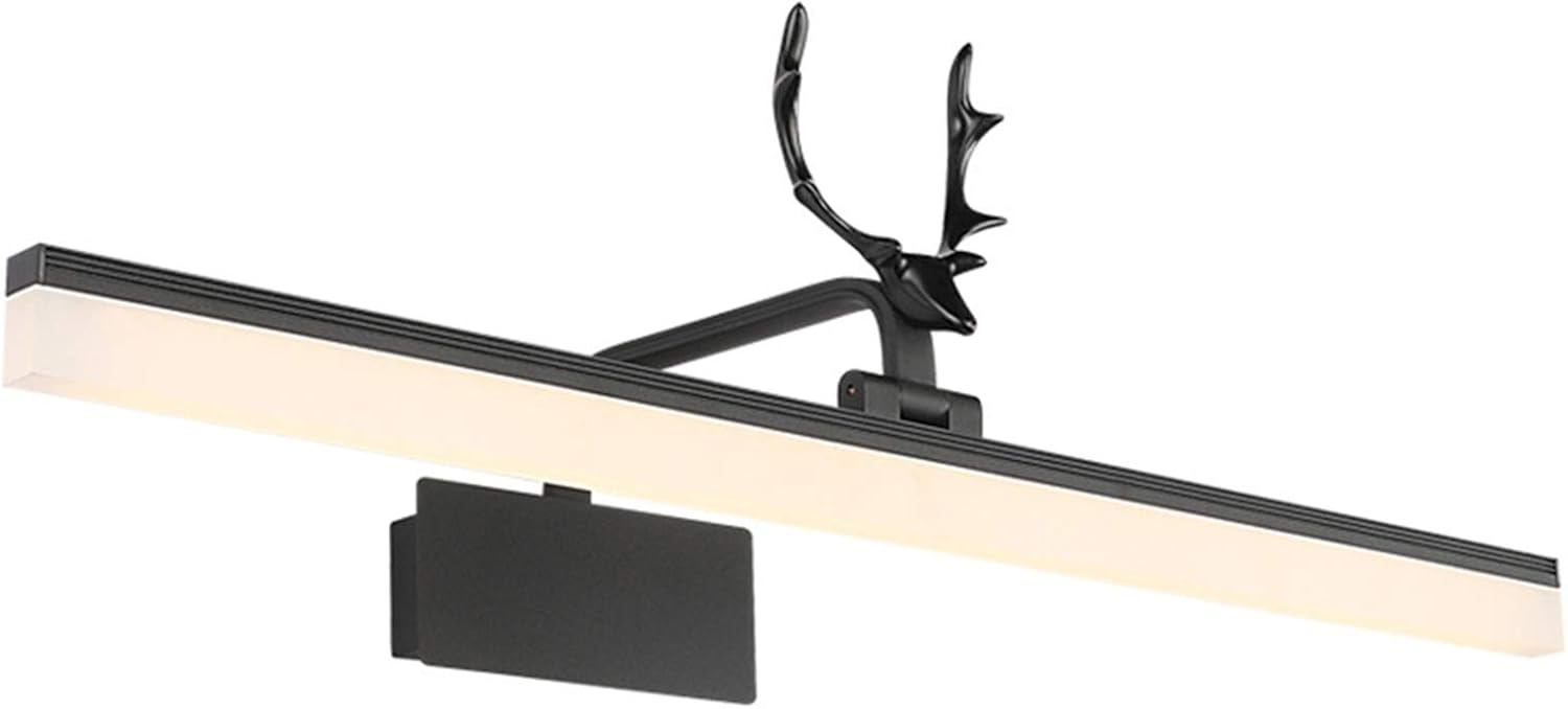 Generisch Geweih-Wandleuchte, Drehbare Spiegelleuchte, Retro-led-badezimmerleuchte, Ip44 wasserdichte Spiegelleuchte, 70 cm Wandleuchte Mit Warmweißem Licht (Warm Light 50cm12W)