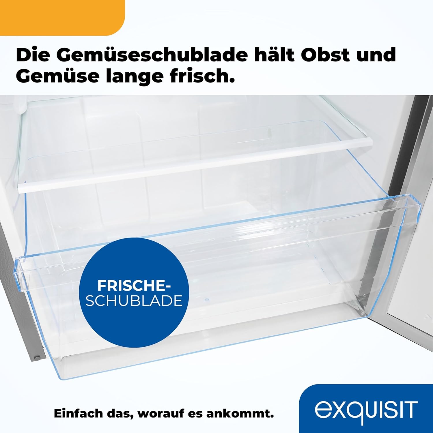 Exquisit Kühlschrank ohne Gefrierfach, Großer Kühlschrank, 5 Ablagen, 242 Liter, Vollraumkühlschrank 143 cm hoch, KS5320-V-H-040E weiss