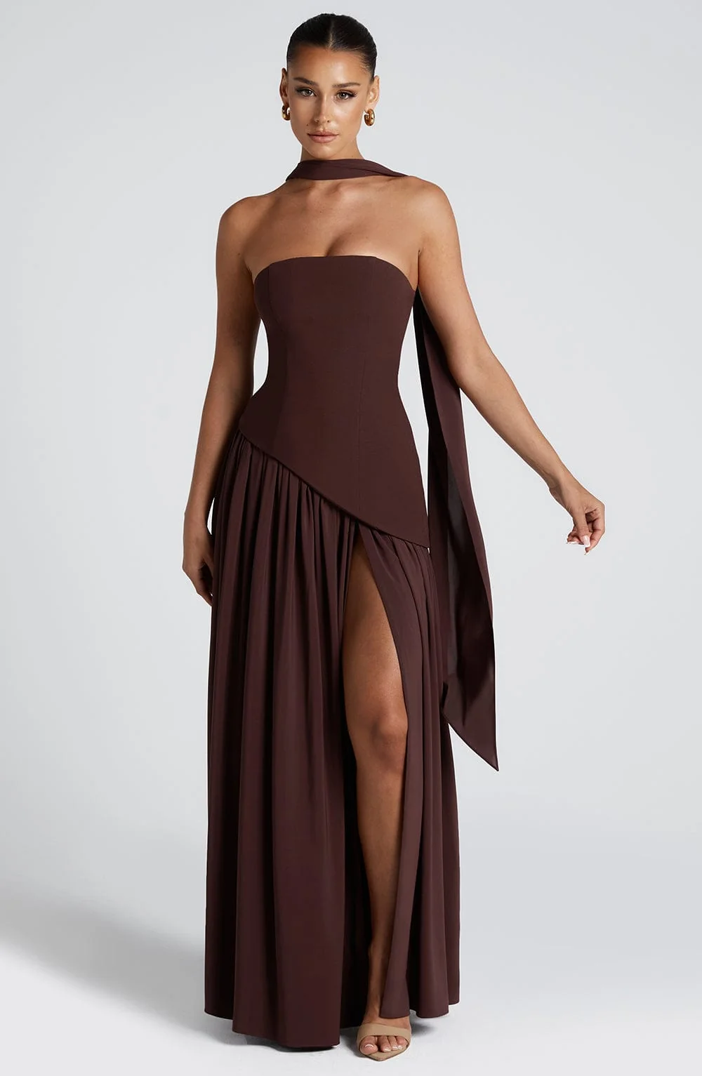 Elegantes Maxikleid mit Schlitz
