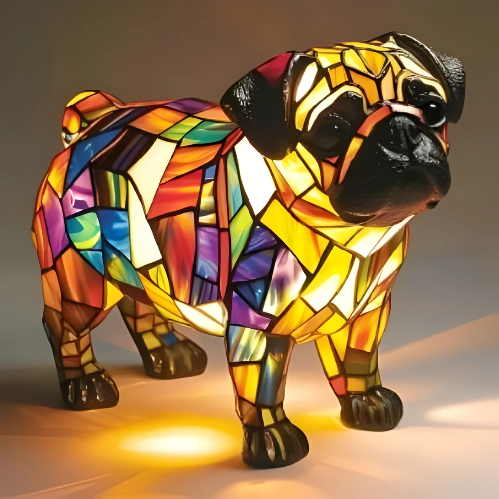 Tischlampe im Tierdesign aus Glas
