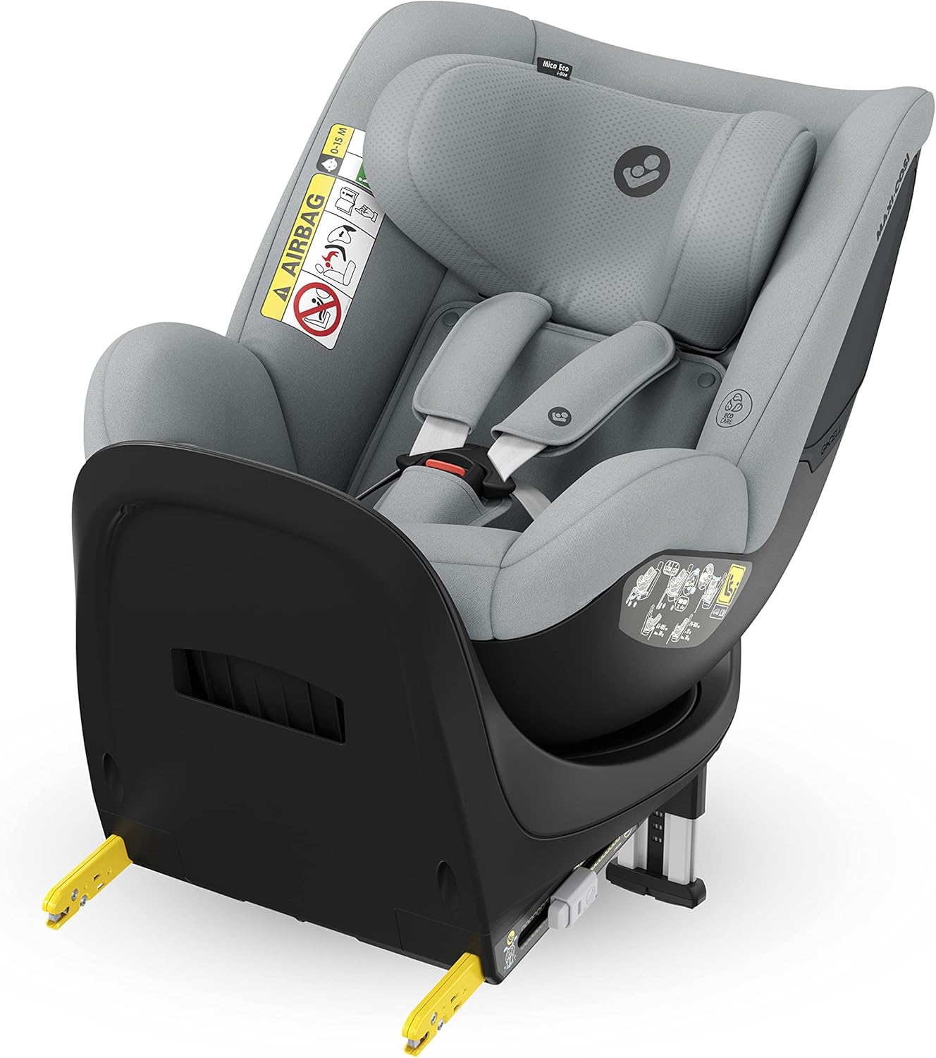 Maxi-Cosi Mica 360 S, Fotelik samochodowy obrotowy 360, 3 miesiące–4 lata (61–105 cm), Obracanie FlexiSpin, 5 pozycji odchylenia, Ochrony G-CELL, Zaczepy na pasy uprzęży Easy-in, Tonal Black
