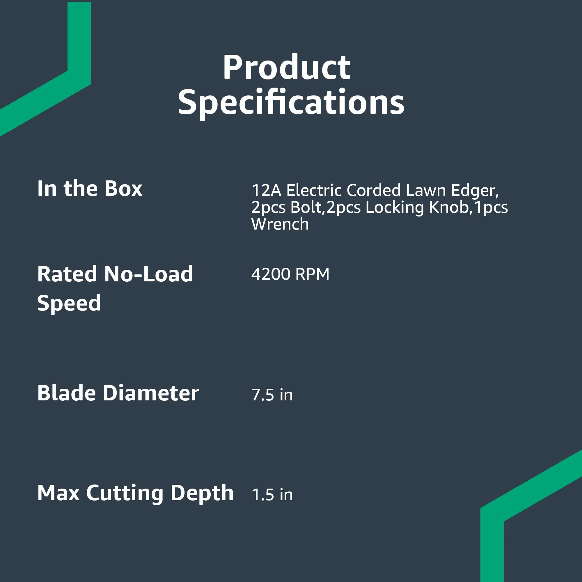 Denali 12 Amp 7.5" Double Edge Bladed Electric Corded Lawn Edger