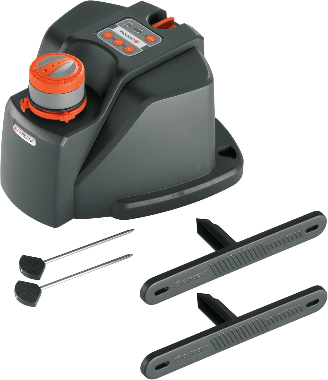 Gardena Comfort veelvlakssproeier AquaContour Automatic: vlakberegening voor de individuele besproeiing van bijna elke tuinomtrek, eenvoudig te programmeren, reikwijdte 2,5-10,5 m (8133-20)