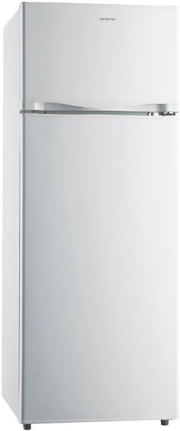 INFINITON Frigorifico Dos Puertas FG-A145B, 200 Litros, 143 cm de Altura, Defrost, LED Interior, E, Diseño con Tirador Integrado, Ancho 55 cm, Regulación en Altura, Puerta Reversible, Blanco