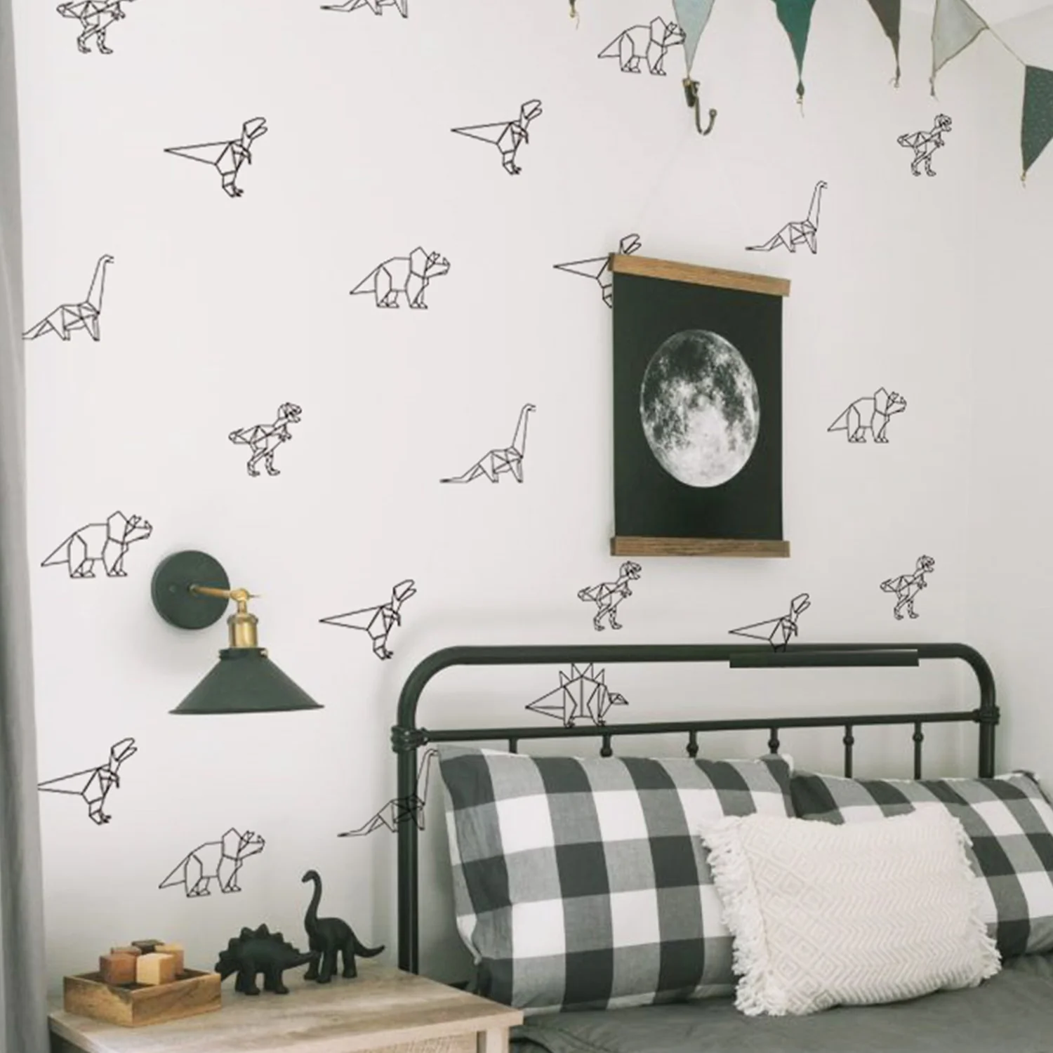 Watercolor Dinosaur Wall Stickers for Kids Room or Dinosaur Themed Nursery