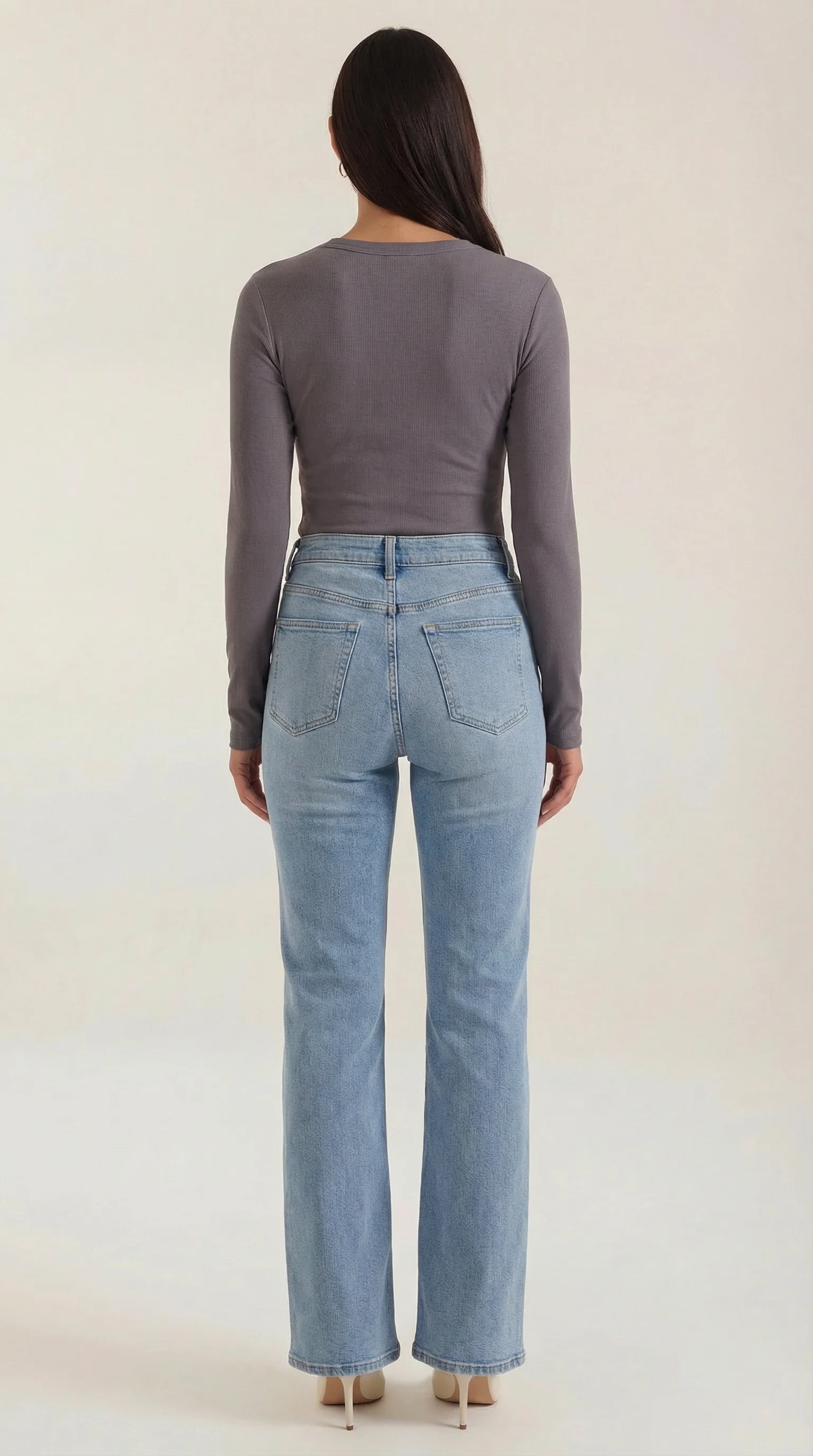 Langarmshirt mit gerippter Struktur