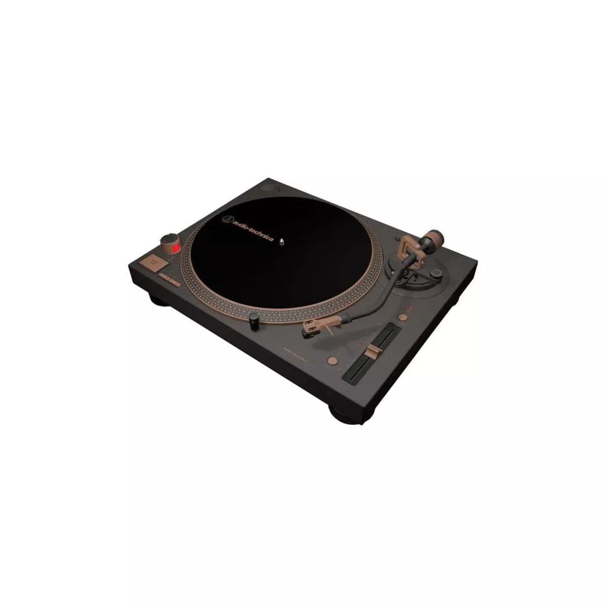 2025 Audio Technica AT-LP120XUSB-BZ Tocadiscos de tracción directa USB, color bronce – 3 velocidades, preamplificador integrado, conversión de vinilo a digital