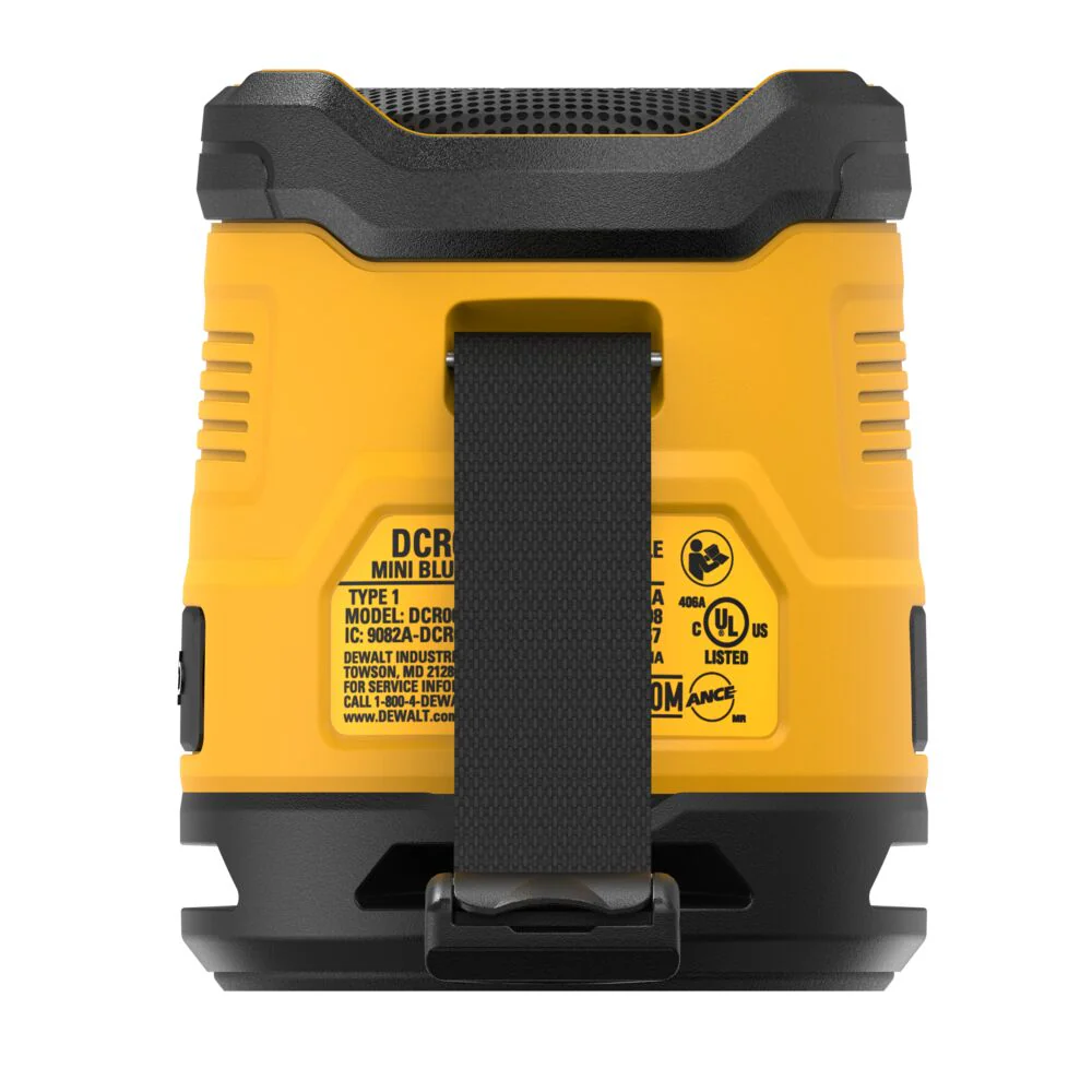 2025 DeWALT DCR008 Mini Bluetooth Luidspreker Oplaadbaar