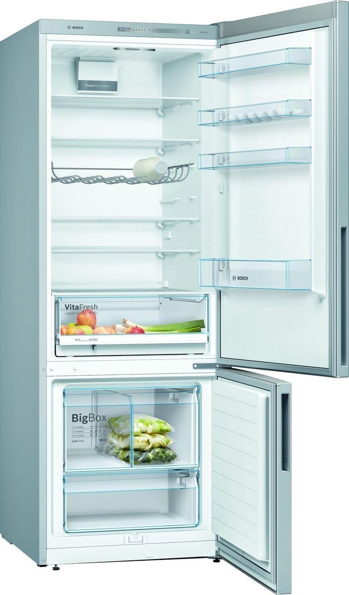 Bosch KGV58VLEAS, Série 4, Réfrigérateur congélateur, Pose libre, 191 x 70 cm, 377 L / 126 L, Inox