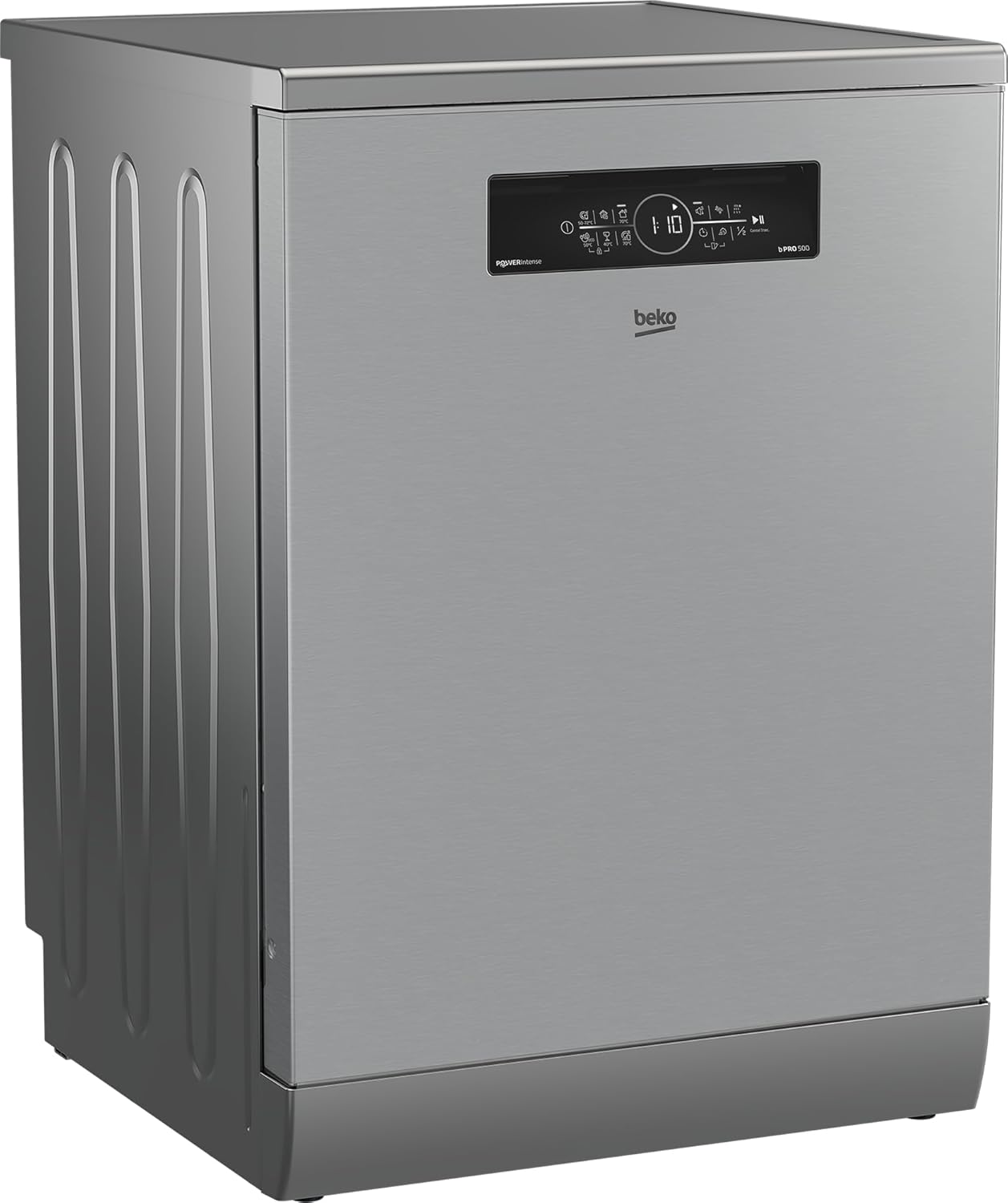 Beko BDFN36541XP Geschirrspüler 60 cm, freistehend und unterbaufähig, für 15 Maßgedecke, 6 Programme, 6 Zusatzfunktionen, 3 Spülebenen, PowerIntense, SilentWash, SelfDry, Edelstahl