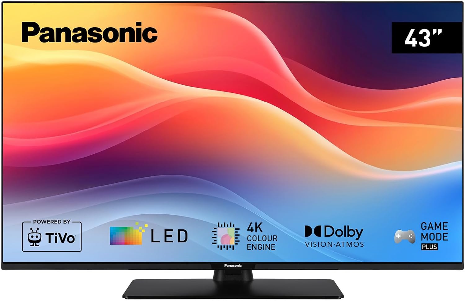 Panasonic TB-43W61AEZ, W61 Serie, 43 Zoll, 4K Ultra HD LED Smart TV, 2025, TiVo, Dolby Vision & Atmos, Game Mode Plus, Alexa & Google Sprachsteuerung, Schwarz